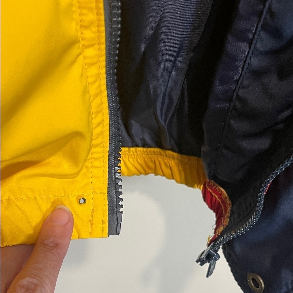 Vintage 90s Colorblock Windbreaker Jacket Red Yellow Green Men M - Picture 11 of 11